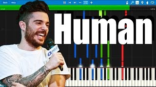 Jon Bellion - Human (Acoustic Full Version | Synthesia Piano Tutorial