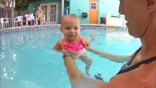 Elly Poops in her Swim Diaper