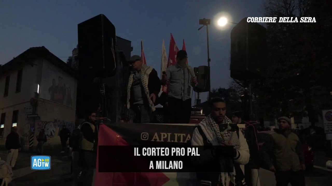 Milano, corteo pro Pal