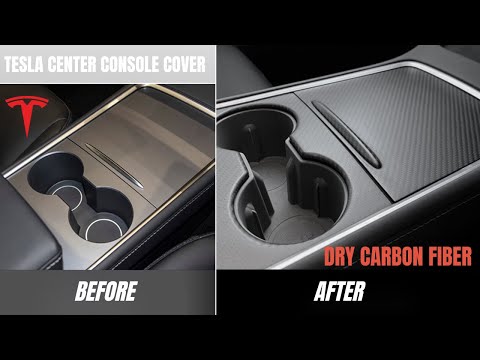 How to Install Tesery Dry Carbon Fiber Center Console Cover Interior for Tesla Model Y / 3