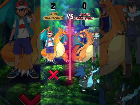 Ash Charizard Vs Alain Charizard🔥🥵 || PokeUltra D #pokemon #charizard