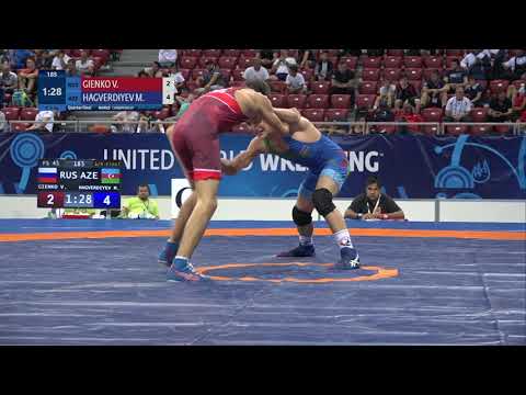 1/4 FS - 45 kg: V. GIENKO (RUS) v. M. HAGVERDIYEV (AZE)