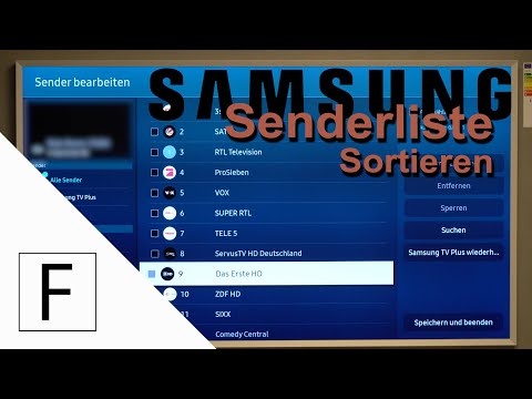 Tutorial Fernseher einstellen: Samsung TV Senderliste bearbeiten, Sender sortieren. Favoritenlisten.