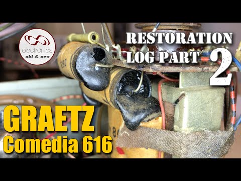 Graetz Comedia 616 tube radio restoration - Part 2. All cleaned up and ready for the knife.