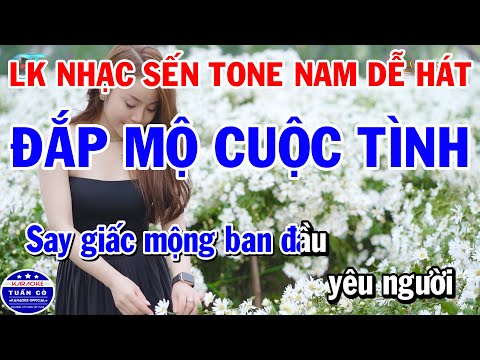 Karaoke Liên Khúc Nhạc Sến Trữ Tình Tone Nam | Đắp Mộ Cuộc Tình | Ngày Xưa Anh Nói