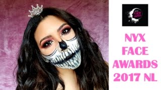 NYX FACE AWARDS 2017 NETHERLANDS ENTRY - HALF SKULL MAKEUP LIVIA RODRIGUEZ