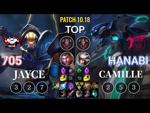 JDG 705 Jayce vs TLN Hanabi Camille Top - KR Patch 10.18