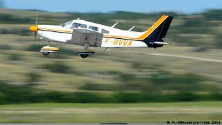 preview picture of video 'Piper PA28-180 F-BVVA landing & takeoff at Millau-Larzac [LFCM]'