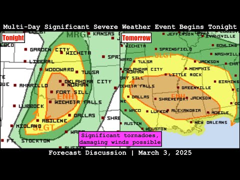 Forecast Discussion - March 3, 2025 - Multi-Day Significant Severe Weather Event Begins Tonight