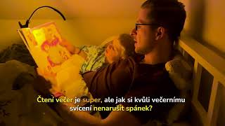 LED lampa na čtení ORANŽOVKA bez modrého světla – stmívatelná | bílá