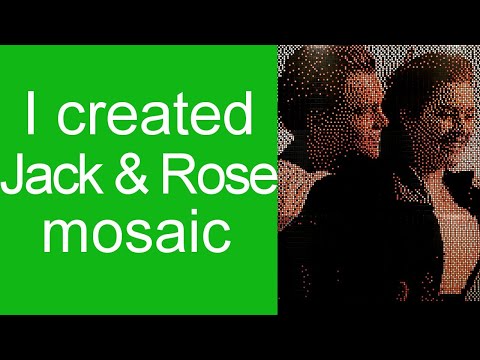 Jack and Rose mosaic with 4800 Rubik's cubes (4K)