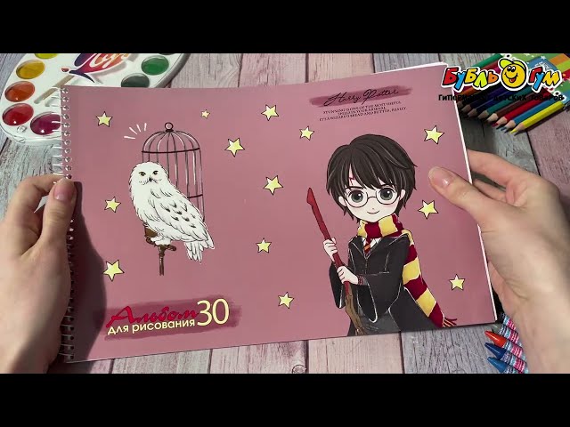 Альбом для рисования Гарри Поттер 30л в ассортименте - видео