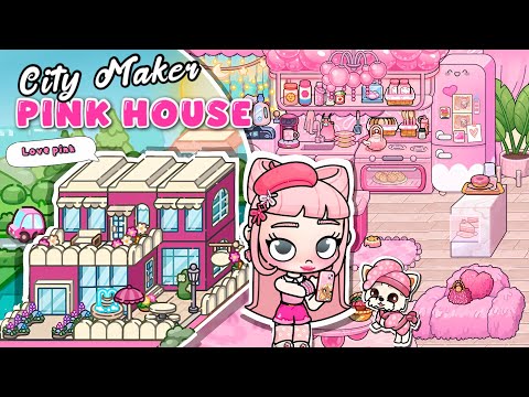 AVATAR WORLD AESTHETIC PINK HOUSE 🎀🌸CITY MAKER|NEW UPDATE| #PAZU GAME