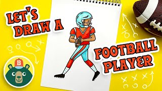 How to Draw a FOOTBALL PLAYER | Easy Step-by-Step for Kids