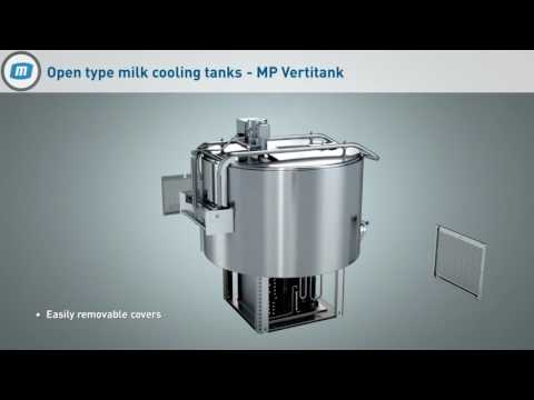 Open type of milk cooling tank