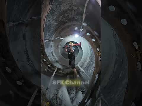 Làm sạch thùng trộn bê tông - Công việc nguy hiểm nhất thế giới?