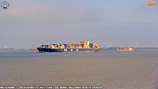 MSC ALTAMIRA passiert Brunsbüttel | Weiter Richtung Nordsee