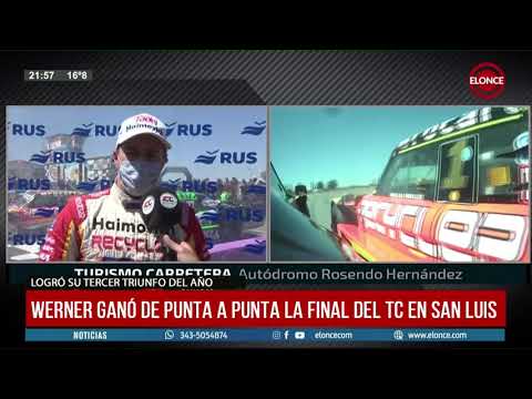Werner ganó de punta a punta la final del TC en San Luis
