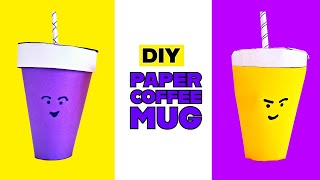 DIY Paper Coffee Mug: Fun Origami Craft for School Projects! ☕✨