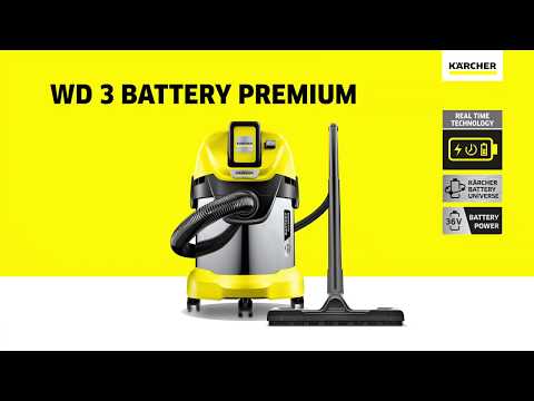Dulkių siurblys Kärcher WD 3 Battery Premium Set video