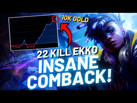 The craziest comeback ever! Insane Ekko 1v9 from 10K gold down