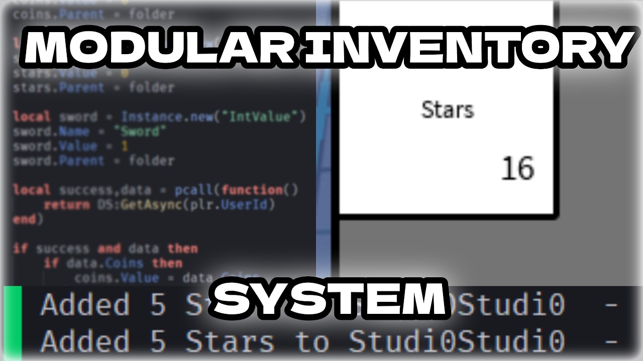 Build a Modular Inventory System in Roblox Studio (Datastore + GUI + Easy Expansion)