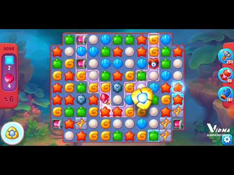 Fishdom. 9094 hard level no boosters and diamonds. 16 moves