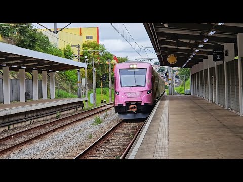 CPTM U520 (Série 2500 do Ayrton Senna) alinhando em Antônio Gianetti Neto (Linha 11 – Coral)
