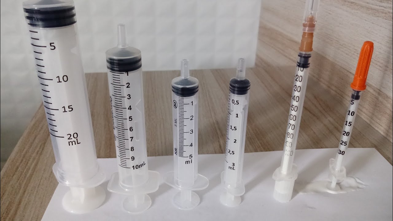 seringas, tamanho,graduação.