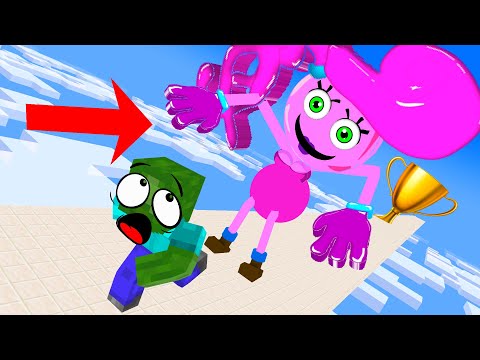 Monster School : Poppy playtime RUN CHALLENGE - Minecraft Animation