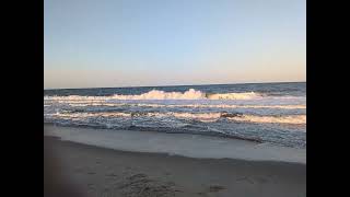 Rough Bethany Beach waves hit the sand