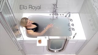 The Royal: Walk-In Tub With Shower Column - 2 in 1 Shower and Bathtub Combo