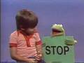 Classic Sesame Street Kermit And The STOP Sign