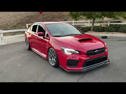 WRX Enkei TSV lowered on tein flex z coilovers