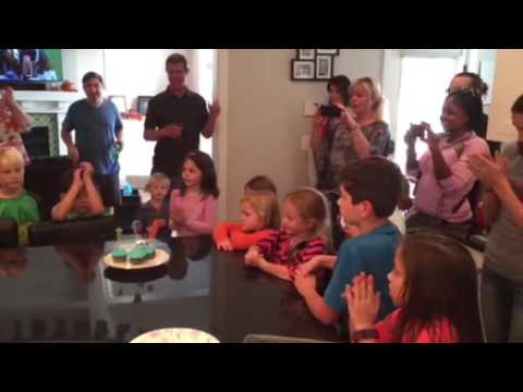 Caron's 7th birthday! Singing Happy birthday!