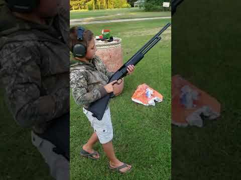 10 Year Old Shooting Mossberg Maverick 20 Gauge