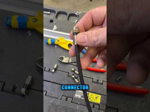 Basic RG6 F Connector How To! #contractor #tools #cable