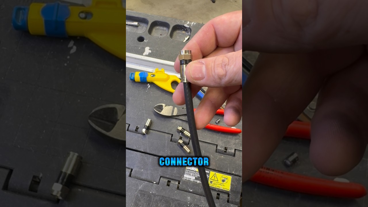 Basic RG6 F Connector How To! #contractor #tools #cable
