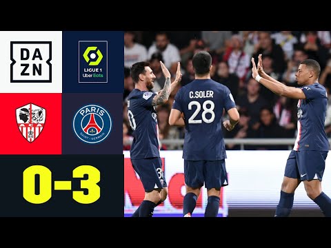 Messi und Mbappé schlagen Ajaccio im Alleingang: Ajaccio - PSG 0:3 | Ligue 1 | DAZN Highlights