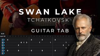 Swan Lake - Tchaikovsky EASY (Guitar Tutorial) TAB
