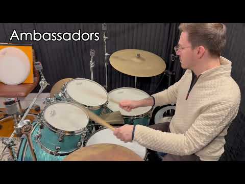 Remo Coated Ambassadors vs Emperors on Tama Starclassic Maple toms