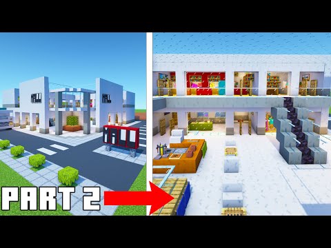 Minecraft Tutorial: How To Make A Mall Part 2 "2022 City Build"