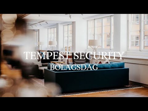 Tempest Security - Presentation Erik Penser Bank - 24 aug 2022