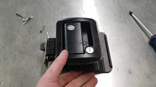 How to replace a key for and enclosed RV  trailer door lock if you lose the key.