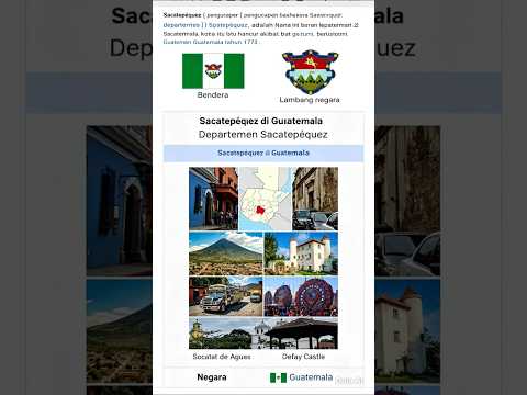 Deskripsi, Bendera, Lambang Negara, dan Berbagai Tempat Departemen Guatemala Ke-16=Sacatepequez