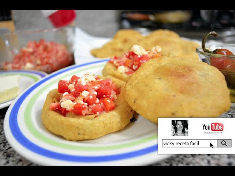 GORDITAS DE MASA DE MAIZ FRITAS | Vicky Receta Facil