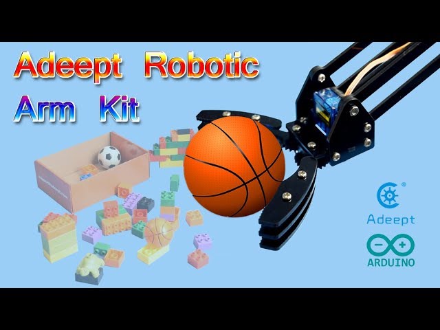Vídeo relacionado con Adeept 5-DOF Robot Juguetes 5Axis Brazo Robótico Compatible con Arduino IDE Programable DIY Codificación Stem Kits con Pantalla OLED Código y PDF Robots para Adultos Niños Regalos - Azul