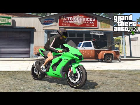 KAWASAKI MUSUH MOTO GP NINJA ZX10 RR KEREN KENCANG MANTAP - GTA V INDONESIA EPISODE SPESIAL