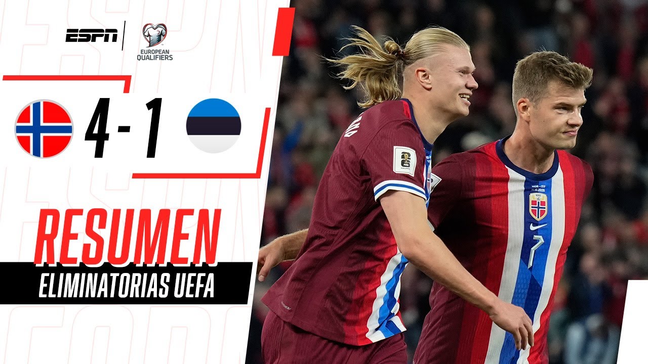 DOBLETES DE SORLOTH Y HAALAND PARA LA FIESTA VIKINGA | Noruega 4-1 Estonia | RESUMEN