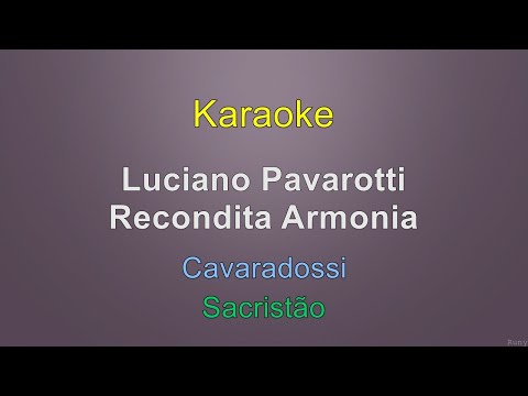 Luciano Pavarotti - Recondita Armonia - Karaoke